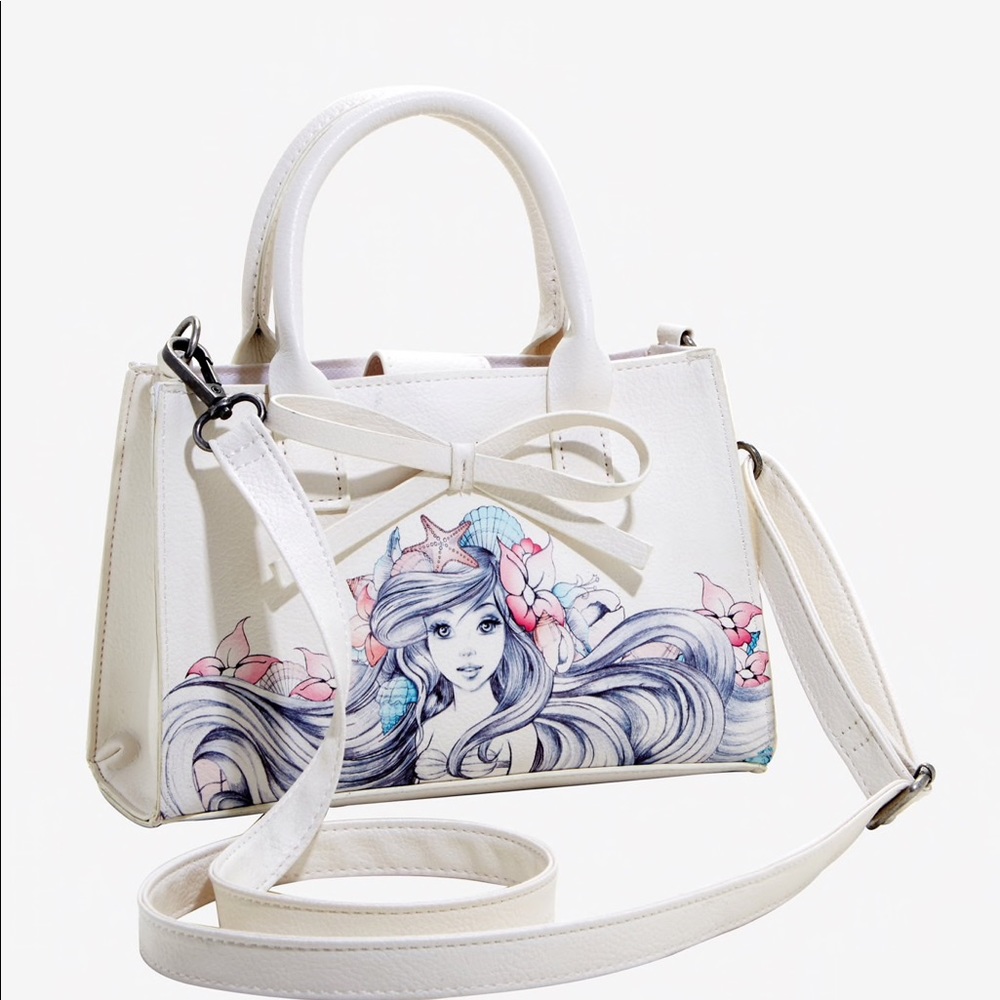 DISNEY THE LITTLE MERMAID ARIEL PASTEL BOW HANDBAG - Picture 2 of 4